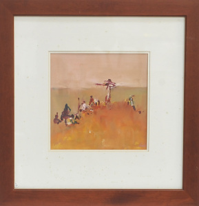 Gerard Lants (1927 - 1998) Framed Gouache - Preliminary Study - signed lower rig