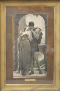 Large Gilt framed Classical Print 'Wedded' after the Original by Lord Leighton -