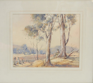 Margaret Voterkaris (Active c1980s - 2000s) Framed Watercolour - Taking a Break