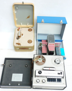 Lot 18 - Lot of 3 pces of portable vintage AV equipment in cases, incl Sony Reel