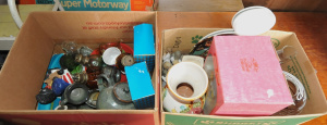 Lot 51 - 2 x Boxes of Assorted Ceramics & China incl Small Oil Lamps, Disney
