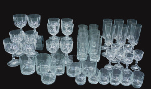 Lot 77 - Group lot of Glass Ware incl French Cristal D'Arques 24 piece set stemw