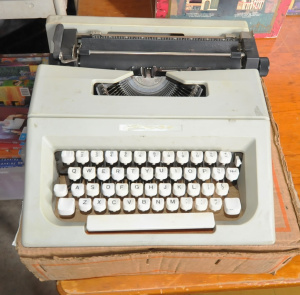 Lot 78 - 2 x Vintage typewriters incl Olympia in box, & Olivetti