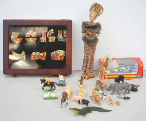 Lot 82 - Group lot vintage mixed incl Collectors Edition Barbie doll, Boxed Brit