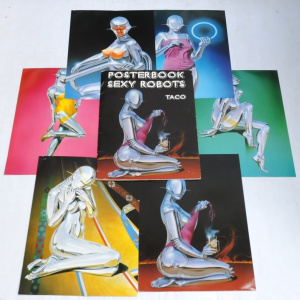 Lot 122 - Vintage Sexy Robots Poster book by Taco w 6 x Large Glossy Prints of A