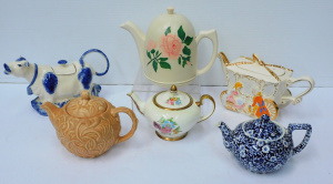 Lot 132 - 6 x Vintage English Teapots incl Beverley with Insulated Cover, Chelse