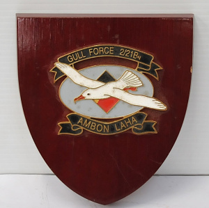 Lot 148 - Vintage Australian Military Plaque For The 221s Battalion The Gull For