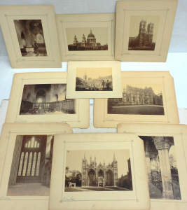 Lot 185 - Group lot 9 x mounted Vintage c1880 - 1900 Albumen Photographs - Churc