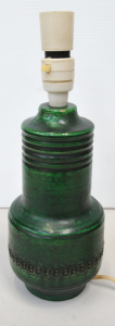 Lot 191 - Mid-century Bitossi Italian ceramic lamp with green glaze Several smal