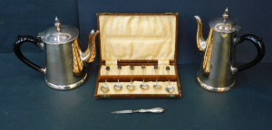 Lot 207 - Set of 6 Proud Sterling silver coffee spoons, Ru & Co Sterling sil