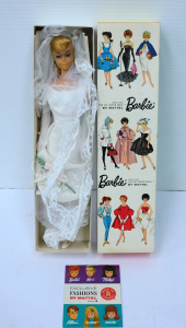 Lot 229 - Boxed Mattel c1962 Barbie - Blonde - Ponytail - Wedding Gown - Made in