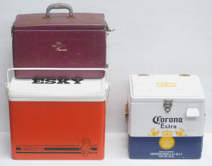 3 x Assorted Esky's Incl Corona Beer, Malley's & Vintage Rota Six Quick Free
