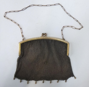 Art Deco Circa 1921 Brass Mesh Purse, possibly once belonging to English Actress