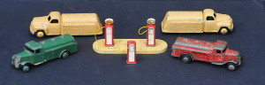 Lot 38 - Group lot of vintage Dinky Toys, inc 4 petrol tankers and Esso petrol b