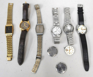 Lot 41 - Group lot of Seiko watches, including Seiko 5 etc with extra cases and