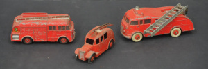 Lot 42 - Group of 3 Model Diecasts different models of vintage Dinky fire engin