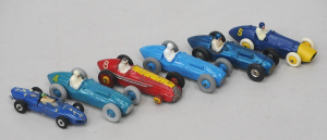 Lot 49 - Group of 6 restored and painted vintage Dinky Toys open-wheel racers