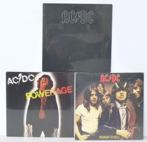 Lot 96 - 3 x AC DC Lp Vinyl Records inc, Highway To Hell, Powerage and Back In B
