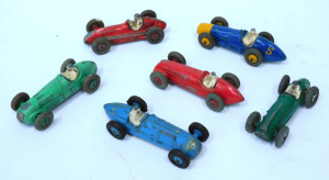 Lot 99 - 6 x vintage Dinky Toy diecast Open Wheel Racers - 232 Alfa Romeo, 23J H