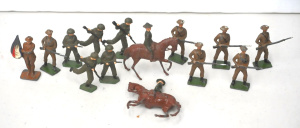 Lot 117 - Group lot of vintage die-cast WW1 & WW2 army men by Britains Ltd e