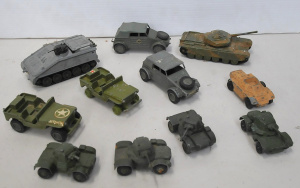Lot 142 - Group of Dinky Toys military vehicles inc Centurian tank, Scorpion &am