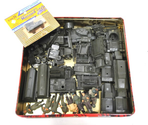 Lot 147 - Group lot of ROCO plastic WWII military vehicles and hand painted serv
