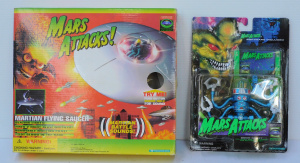 Lot 158 - 2 Boxed & Carded Mars Attacks Figures inc Doom Robot & Martia