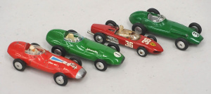 Lot 178 - Group of 4 vintage Corgi open-wheeled racers, 3 in very good condition