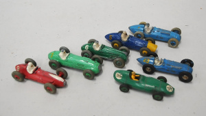 Lot 185 - Group lot of vintage Dinky Toys open-wheel racers - Vanwall, Ferrari,