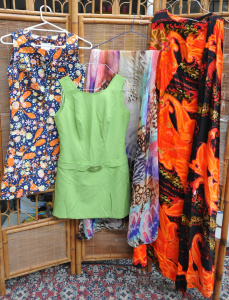 Lot 8 - Group Lot of Vintage Dresses inc Allen Gaye etc Lot 8 - Group Lot of Vintage Dresses inc Allen Gaye etc
