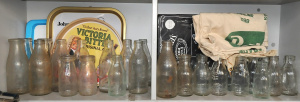Lot 16 - Lot of Barware & Glass Bottles incl Assorted Half Pint & Full P