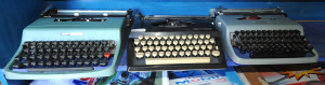 Lot 21 - 3 x Mid Century Portable Typewriters incl Olivetti Lettera 32, Adler Ti Lot 21 - 3 x Mid Century Portable Typewriters incl Olivetti Lettera 32, Adler Ti
