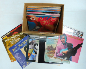Lot 28 - Box Lot of Vinyl LPs inc The Beatles, Neil Diamond, Robert Palmer, Roy