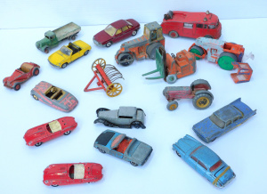 Lot 29 - Lot of Vintage Dinky Die-Cast Cars and Industrial Vehicles af