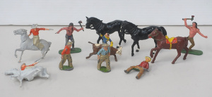 Lot 31 - Group Lot of Vintage Die-Cast Cowboys and Indians by Britains and other