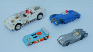 Lot 106 - 3 Die-Cast Open Top Racing Cars inc Crescent, Tri-Ang, Solido, and a S