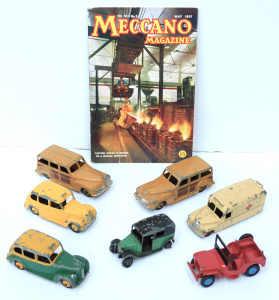 Lot 116 - Lot of Vintage Dinky Die-Cast Taxies, Station Wagons, Daimler Ambulanc