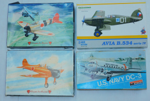 Lot 151 - 4 Unmade Model Aeroplane Kits inc Monogram US Navy DC-3, Eduard Weeken Lot 151 - 4 Unmade Model Aeroplane Kits inc Monogram US Navy DC-3, Eduard Weeken