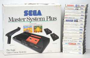 Lot 2 - Sega Master System Console in Original Box, 2 x Controllers, Light Gun,