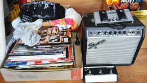 Lot 21 - Group Lot of Music Items incl Rolling Stone & Other Music Mags, Squ