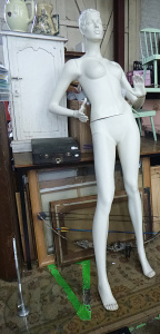 Lot 32 - Full Size Female Mannequin with glass stand
