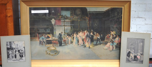Lot 48 - Pair of Vintage Silk Stevengraph Woven Pictures and Large Framed Print