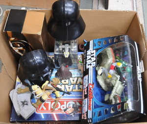 Lot 52 - Box Lot of Star Wars Items including Episode 1 Monopoly, Box VHS Specia