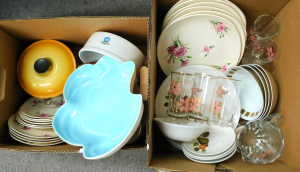 Lot 61 - Mixed Lot of 2 Boxes of Vintage and Retro Kitchenware inc Poole Ceramic