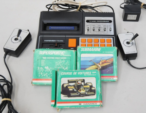 Lot 80 - Retro Hanimex TVG070C Console w 2 x Controllers, Games inc Car Race GP,