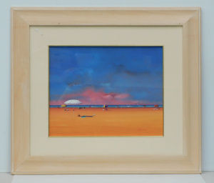 Lot 88 - Mary Hennekam (active 1970s - 2000s) Timber Framed Acrylic - Sunset on
