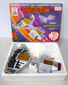 Lot 96 - Vintage Star Bird Kids Toy Space ship by Milton Bradley Electronics, Co