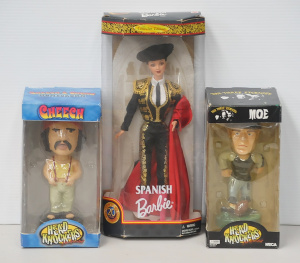 Lot 99 - Group Lot of 3 Boxed Figures, Collector Edition Spanish Barbie and 2 Ne