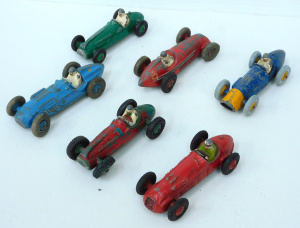 Lot 100 - Group of 6 Vintage Dinky Die-Cast Open Wheel Race Cars