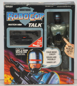 Lot 101 - 12 Audiotronic Robocop Light and Sound Action Figure by Toy Island in